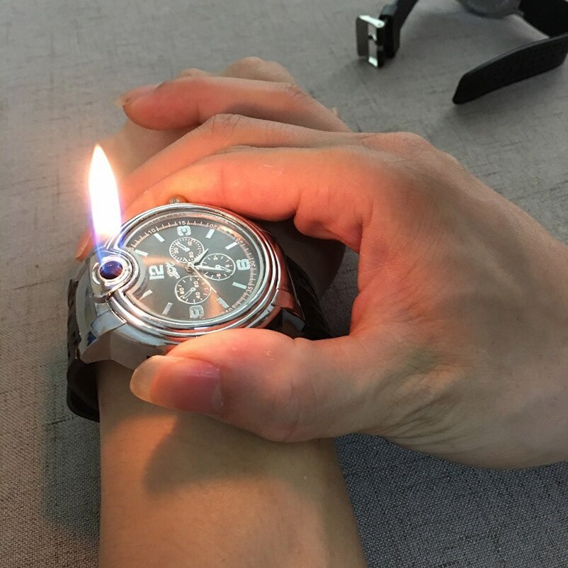 Jam Tangan Kasual Pria dengan Korek Gas Jam Tangan Korek Gas