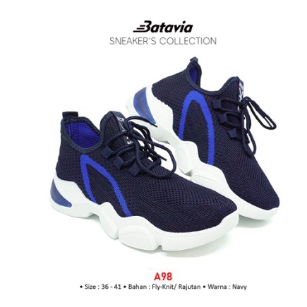 sepatu sneakers wanita rajut import premium bernapas olahraga Batavia Shoes Model 2021 Fashion A98