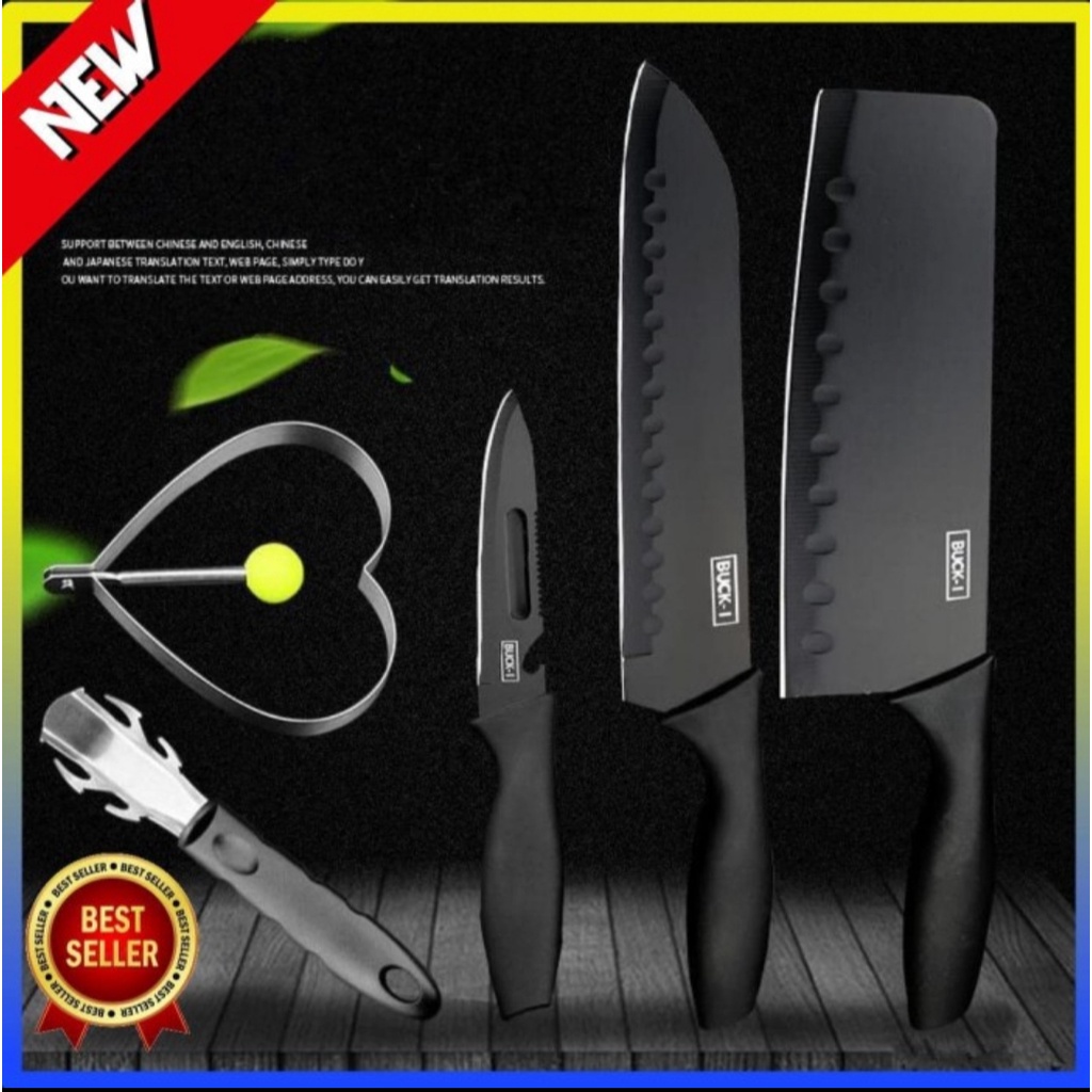 Barangunik2021-Knife Set 5 Pcs / Pisau Set 5Pcs / Pisau Dapur isi 5 pcs Loyal Bosque/Pisau Set