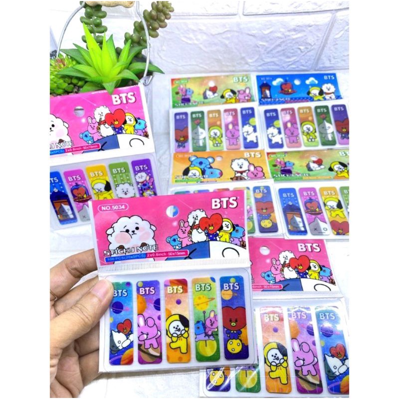 

100 pcs pembatas buku / sticky note karakter