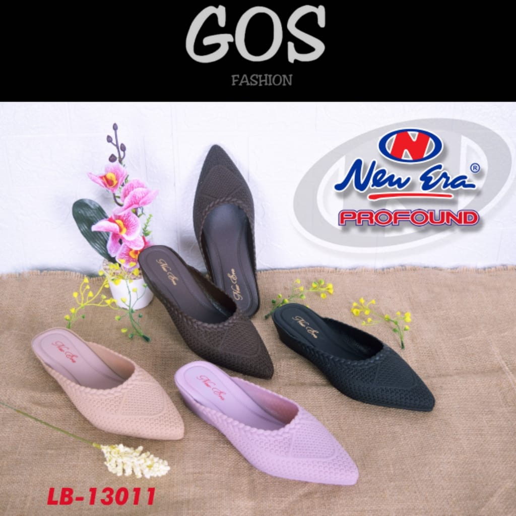 gof NEW ERA LB 13011 Sepatu Sendal Wanita Wedges Selop Karet Jelly Sandal Slop Wanita Terbaru Terlaris