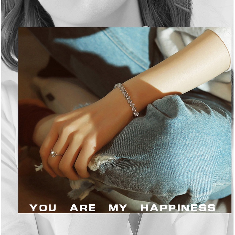 17km Gelang Tangan Rantai Aksen Bola Kristal Imitasi Gaya Vintage Untuk Wanita-3