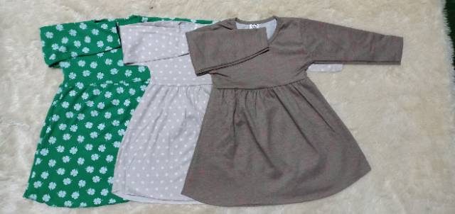 DRESS REMPLE PANJANG:SIZE:1--5 THN