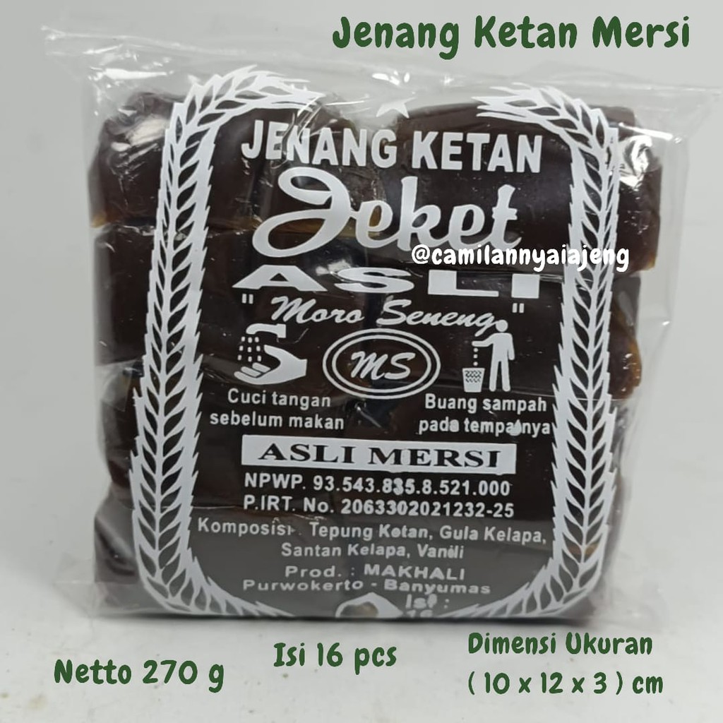 Jenang Jaket Dodol Ketan Mersi Legit Lembut Camilan Tradisional