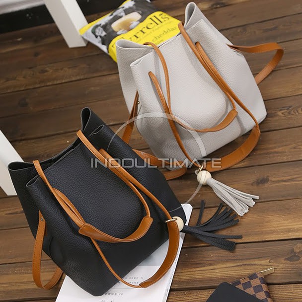 Tas Selempang Wanita LL-047 Tas Import Wanita Sling Bag + Dompet Wanita Clutch Wanita Top Handle Bag