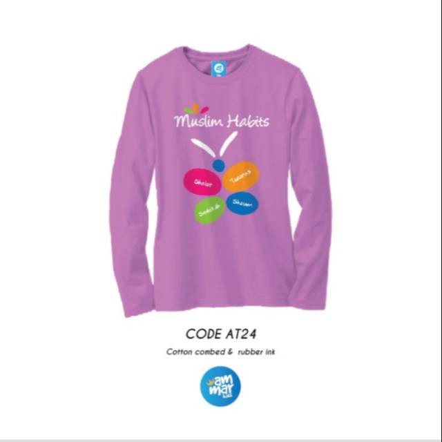 Kaos Anak / Kaos Anak Muslimah / Kaos Edukasi Anak