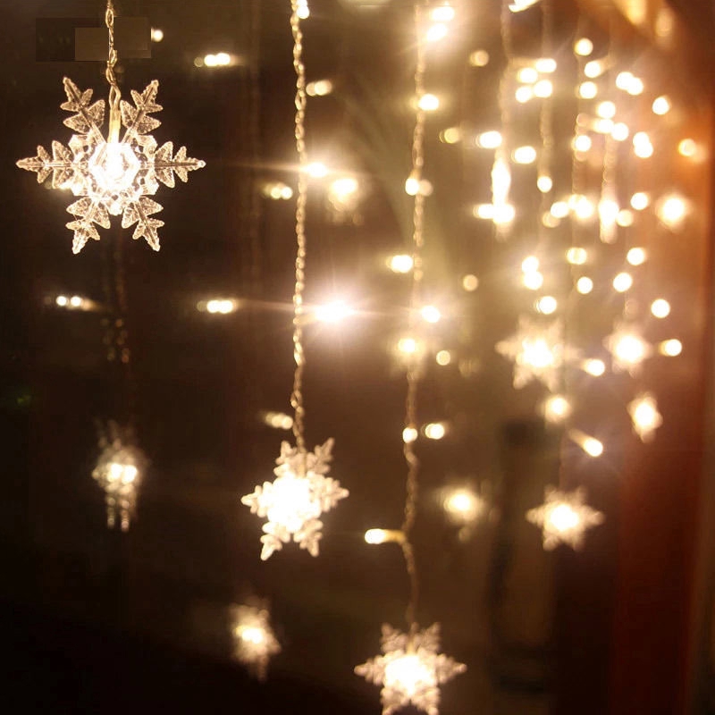 Lampu Tali 20 LED Desain Snowflake Romantis untuk Dekorasi Lampu Tali 20 LED Desain Snowflake Romantis untuk Dekorasi