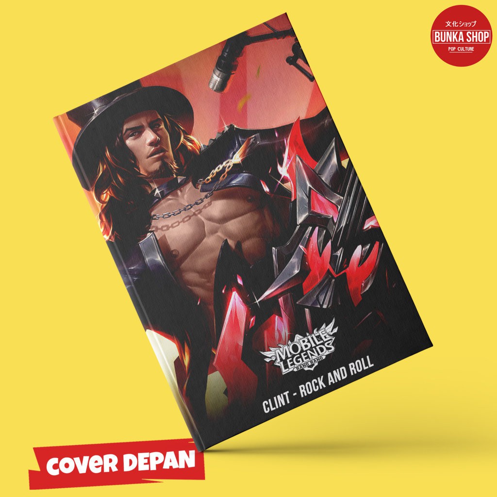 

Note Book Game Mobile Legends Clint Rock and Roll Hardcover A5 Buku Catatan Tulis Murah
