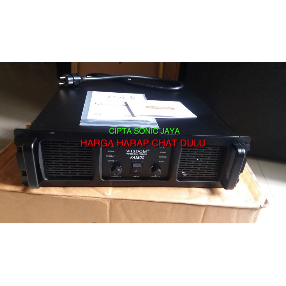 (PETI KAYU) POWER AMPLIFIER WISDOM PA1800 / PA 1800 ORIGINAL GARANSI