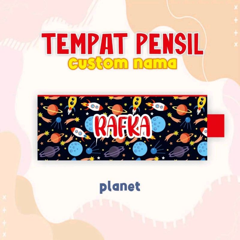 Tempat Pensil Custom Nama | souvenir ulang tahun anak