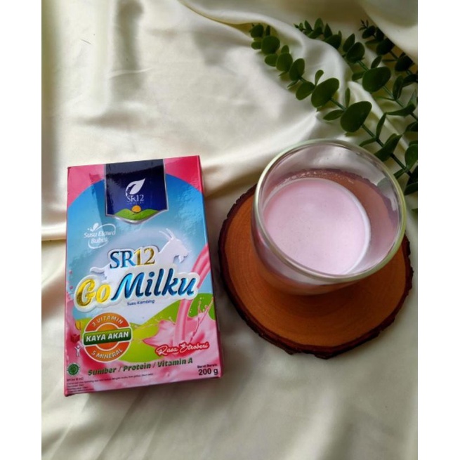 

GO MILKU // go milku rasa STRAWBERRY SR12 Susu Kambing Etawa Kualitas Premium Susu Bubuk BPOM