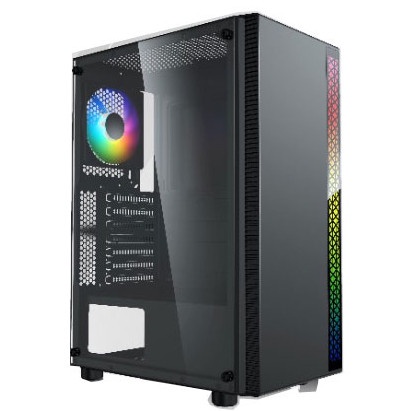 Casing Infinity Flash V4 Tempered Glass ATX MATX Gaming Case Black