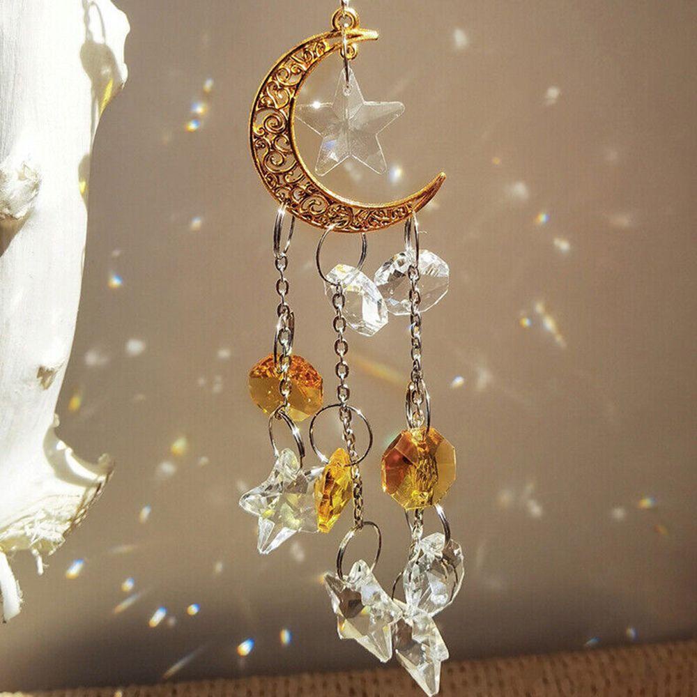 R-flower Suncatcher Lonceng Angin Kreatif Dekorasi Taman Indoor Outdoor Dekorasi Halaman Liontin Kristal