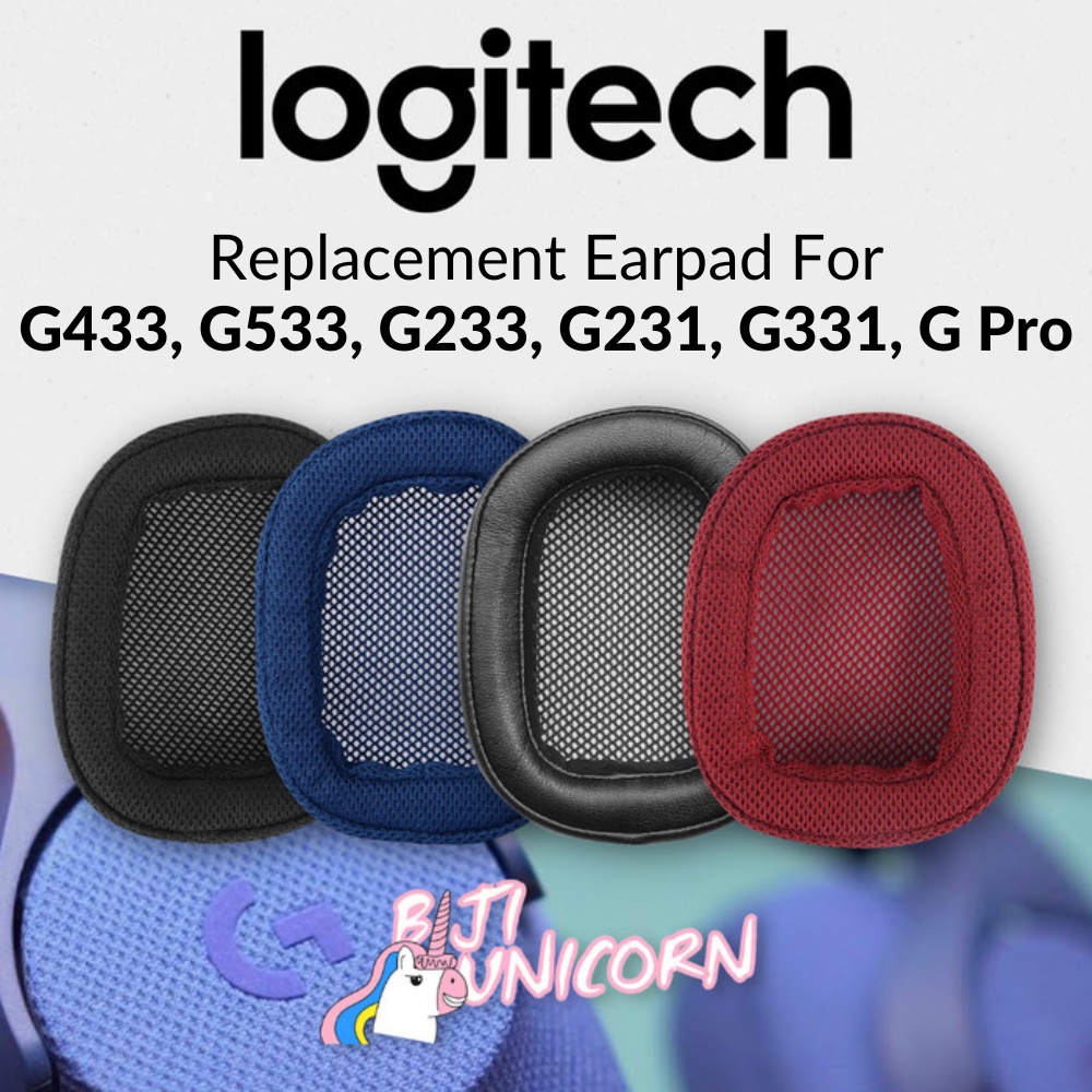 Earcup/Earpad/Ear Cushion Logitech G433 G533 G233 G231 G331 G Pro Busa Bantalan