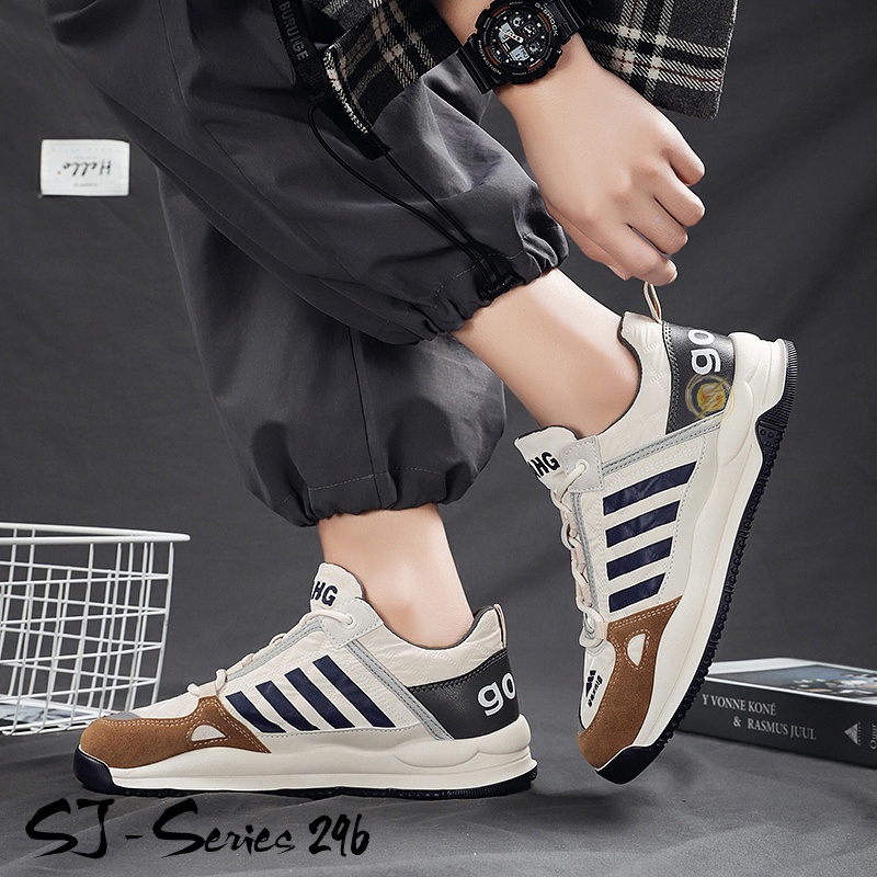 [OOS] Sepatu Sneakers Pria Kasual Bertali buat Kuliah dan Hangout Kualitas Import Premium -296