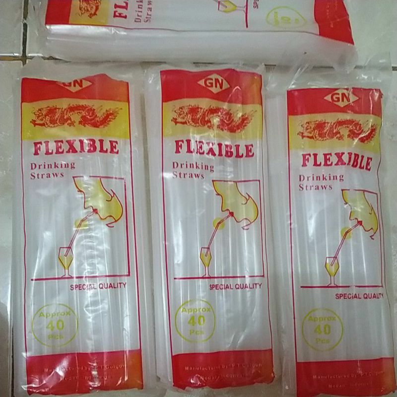 SEDOTAN PLASTIK PUTIH BENGKOK BENING/PIPET MINUMAN