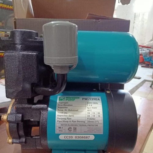 Pompa Air Dangkal Listrik Otomatis Wasser PW-139EA | PW139EA