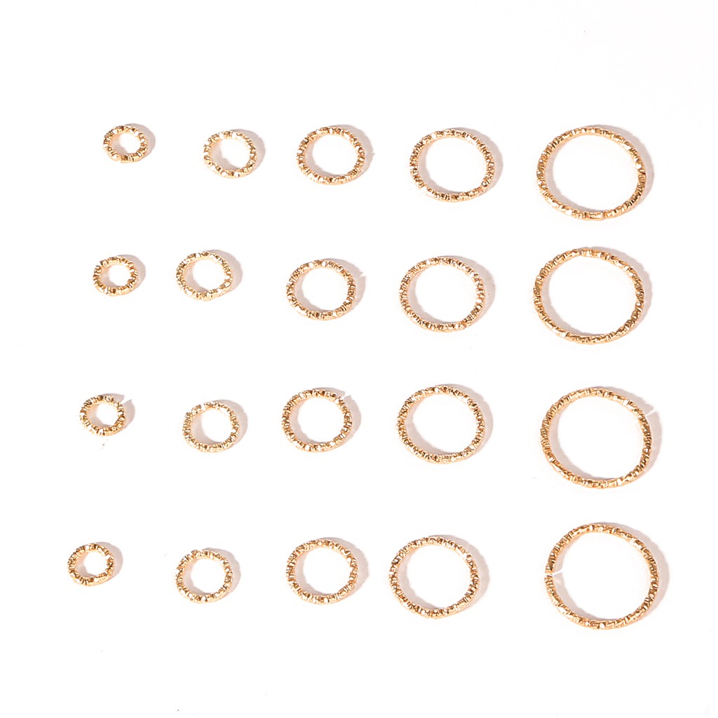 50 Pcs Cincin Konektor Model Putar Gaya Korea Untuk Membuat Perhiasan Diy