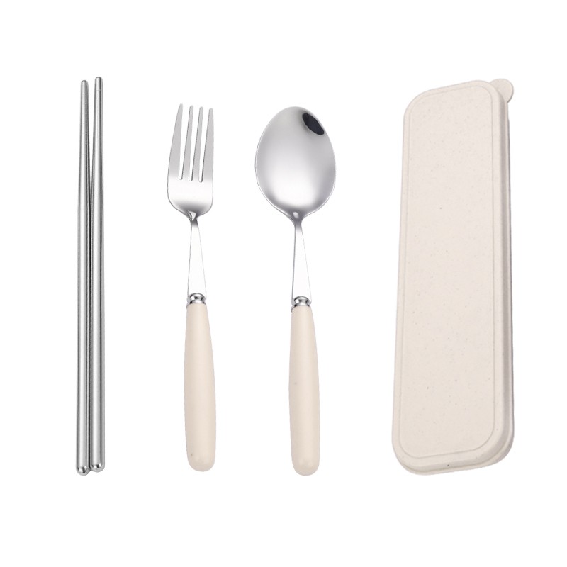 Smartchoice Set sendok alat makan 4 in 1/Alat makan stainless 1 set isi 4 pcs - Sendok Garpu Set