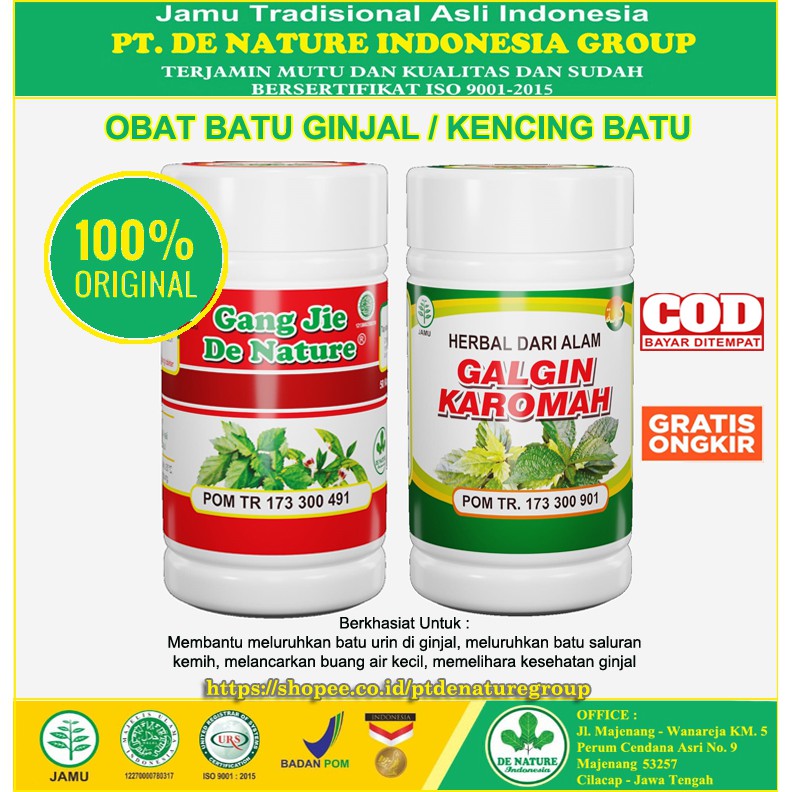 

Obat Batu Ginjal, Kencing Batu/Manis, Herbal DeNature