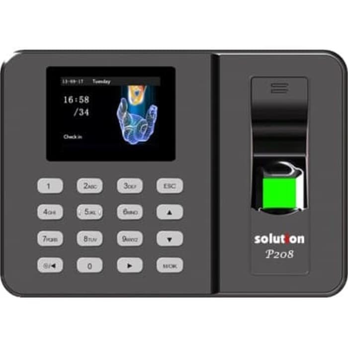 Mesin Absensi Sidik Jari | Solution P208 | Fingerprint | Akses Kontrol | Termurah