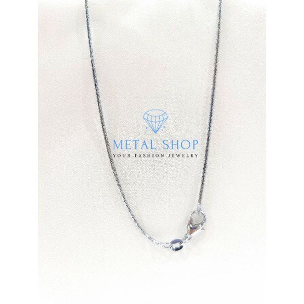 Kalung Pria Wanita Model Belut Bahan Rhodium Panjang 42CM