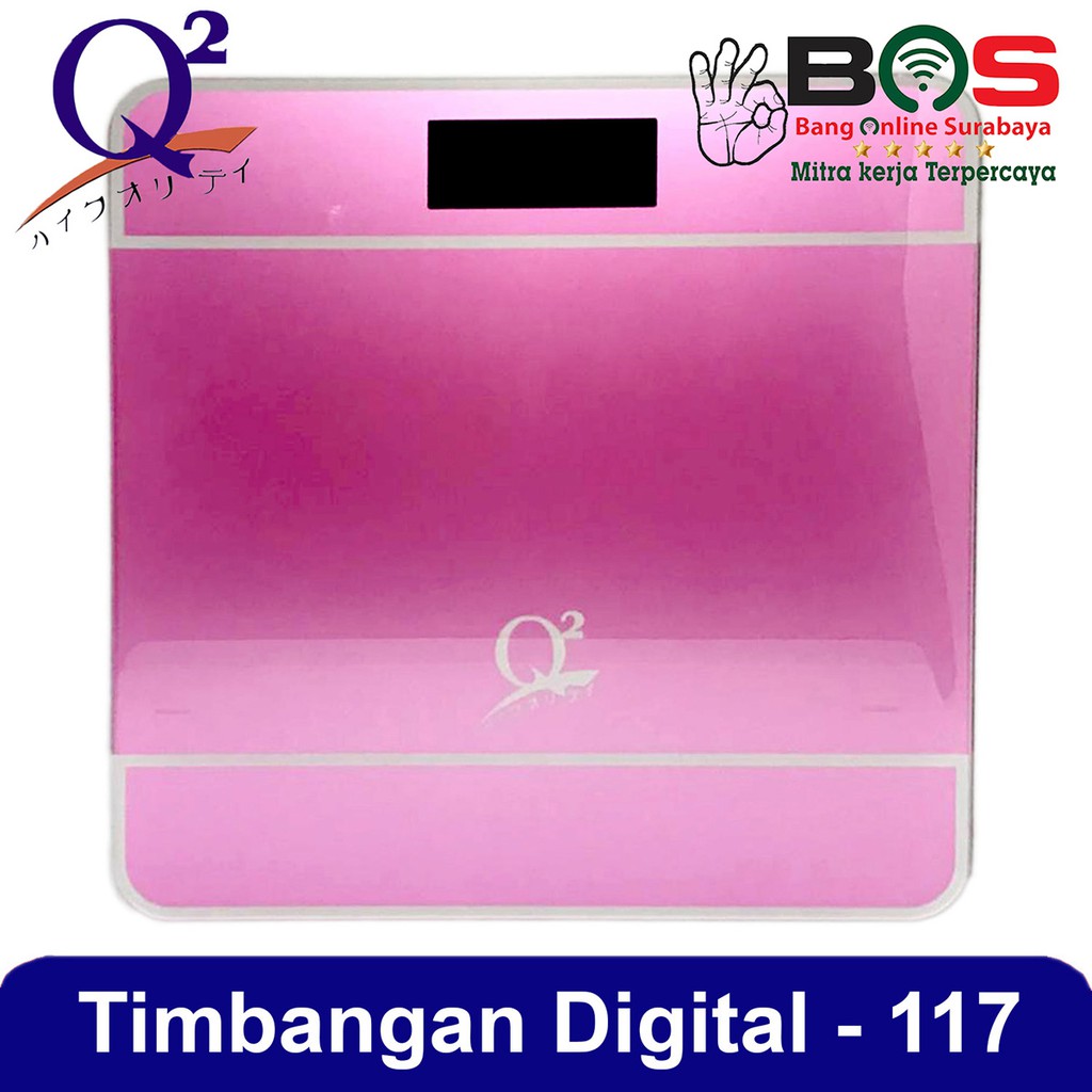 Timbangan Badan Digital Kaca Q2-117A Pengukur Berat Tubuh Q2 117A