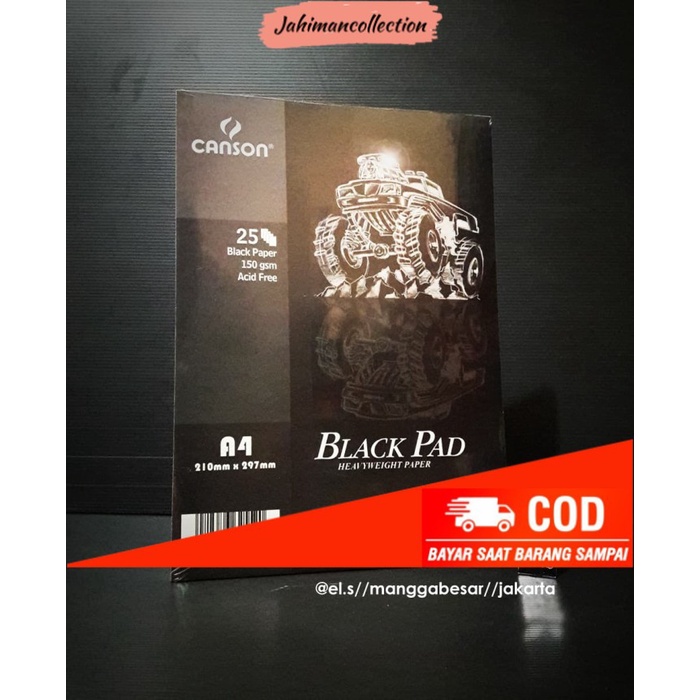 

✨ BISA COD ✨ Canson Black Pad A4