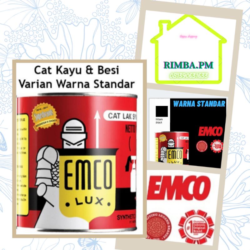 Cat Kayu Dan Besi Emco Lux Hitam varian standard 1 kg
