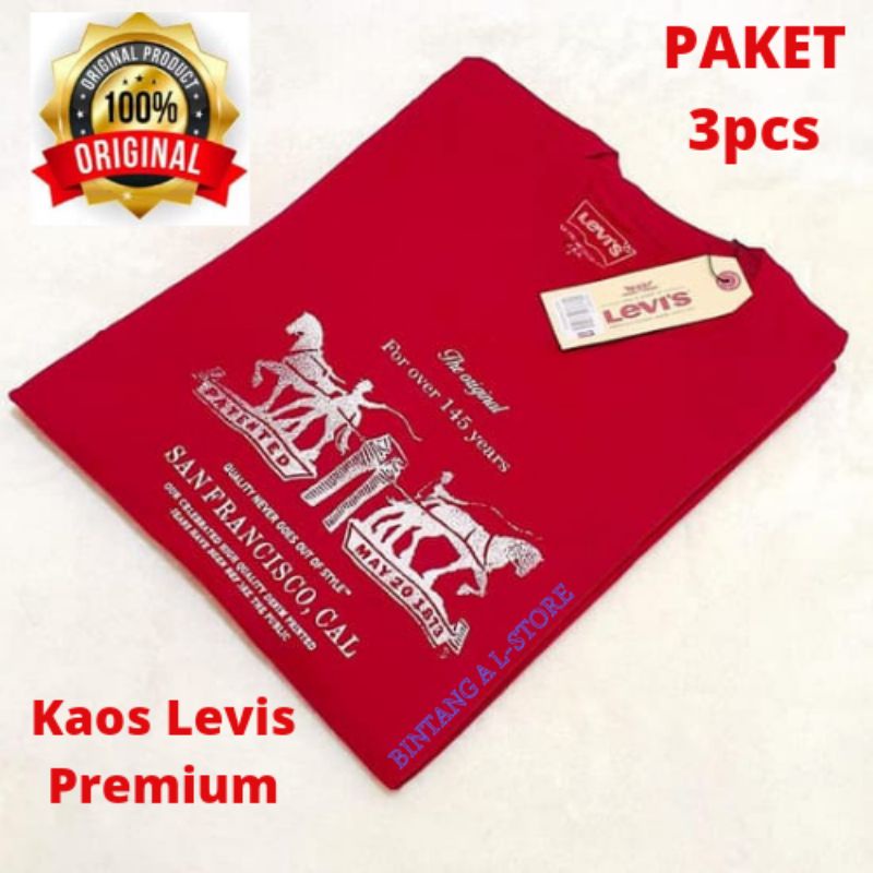 PROMO KAOS LEVISS DISTRO ORIGINAL / Kaos pria / KAOS distro pria 3pcs 100k / kaos premium terlaris / kaos pria / baju pria distro / kaos wanita / baju