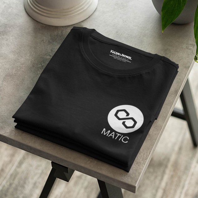 RASGRA STORE T-shirt Kaos Crypto "Polygon MATIC" - Kaos Cryptocurrency/Kaos Polygon MATIC/Kaos Trade