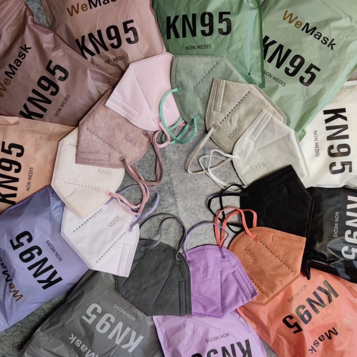 MASKER KN95 TERBARU MERK WE MASK 5 PLY WARNA ISI 10 PCS