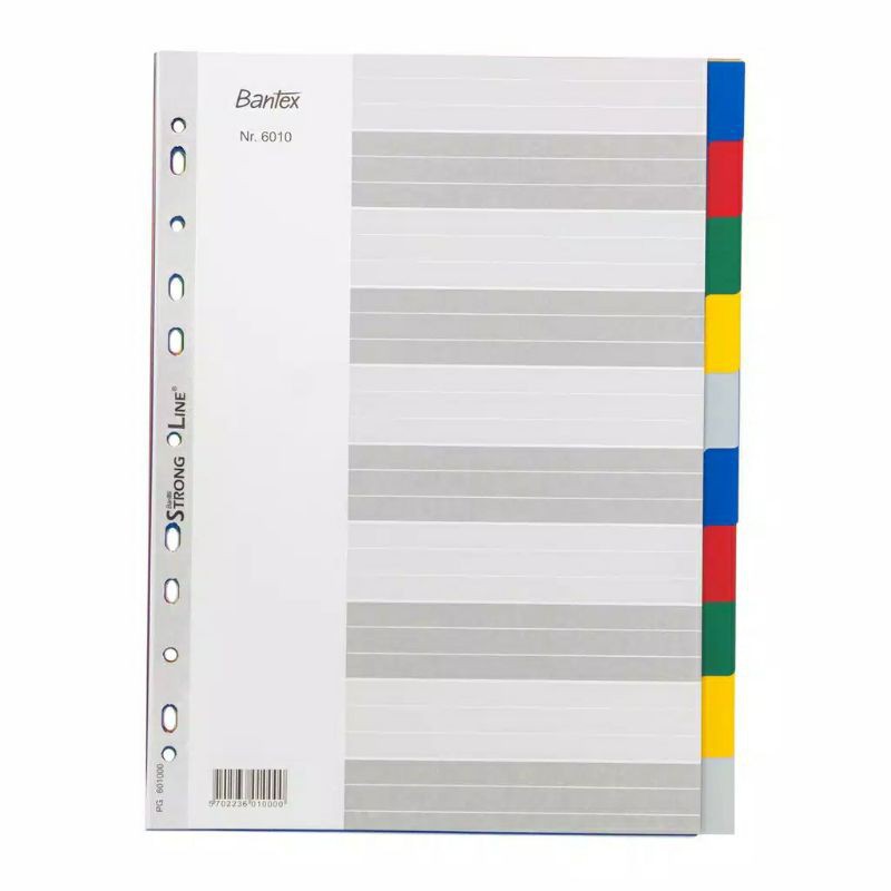 

Bantex PP Pembatas Binder Divider A4 10 Lembar Index Warna