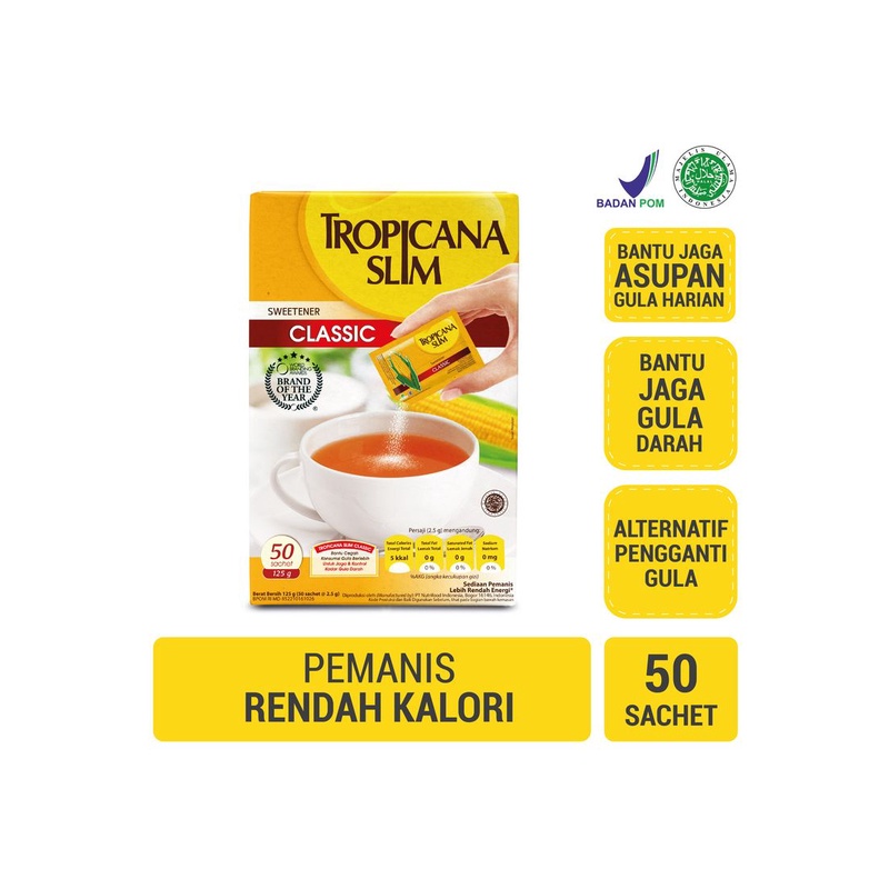 

Tropicana Slim Classic Sweetener 50X2.5G