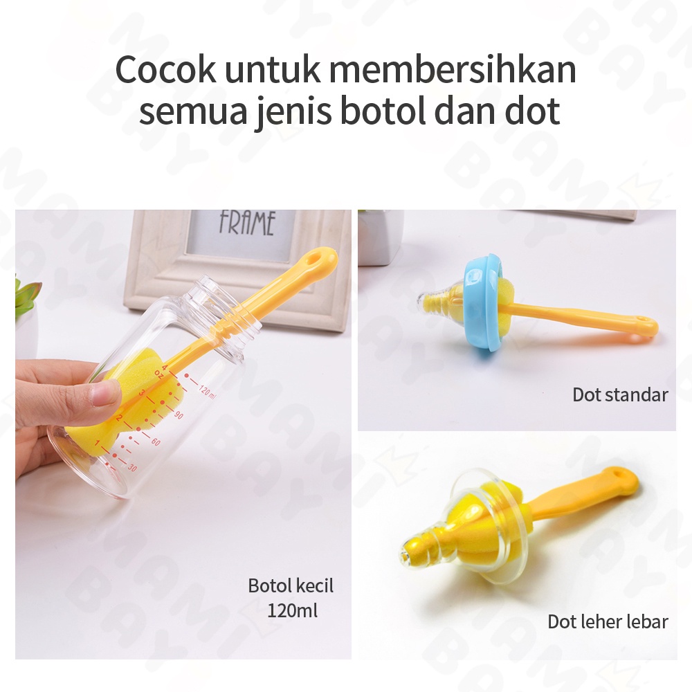 OKEYI Sikat Botol/Tongat spons pembersih botol susu/Sikat dot bayi