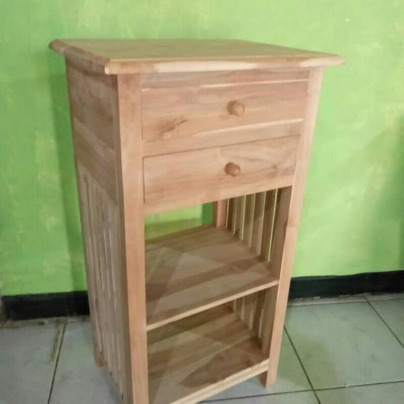 meja dispenser mentah,kayu,jati,nakas