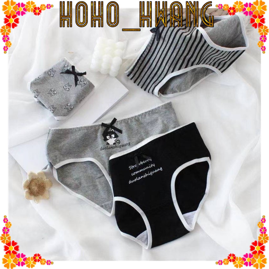 HOHO_HWANG (C-81) CD imut fashion Undies Celana Dalam Wanita Polos high quality katun import
