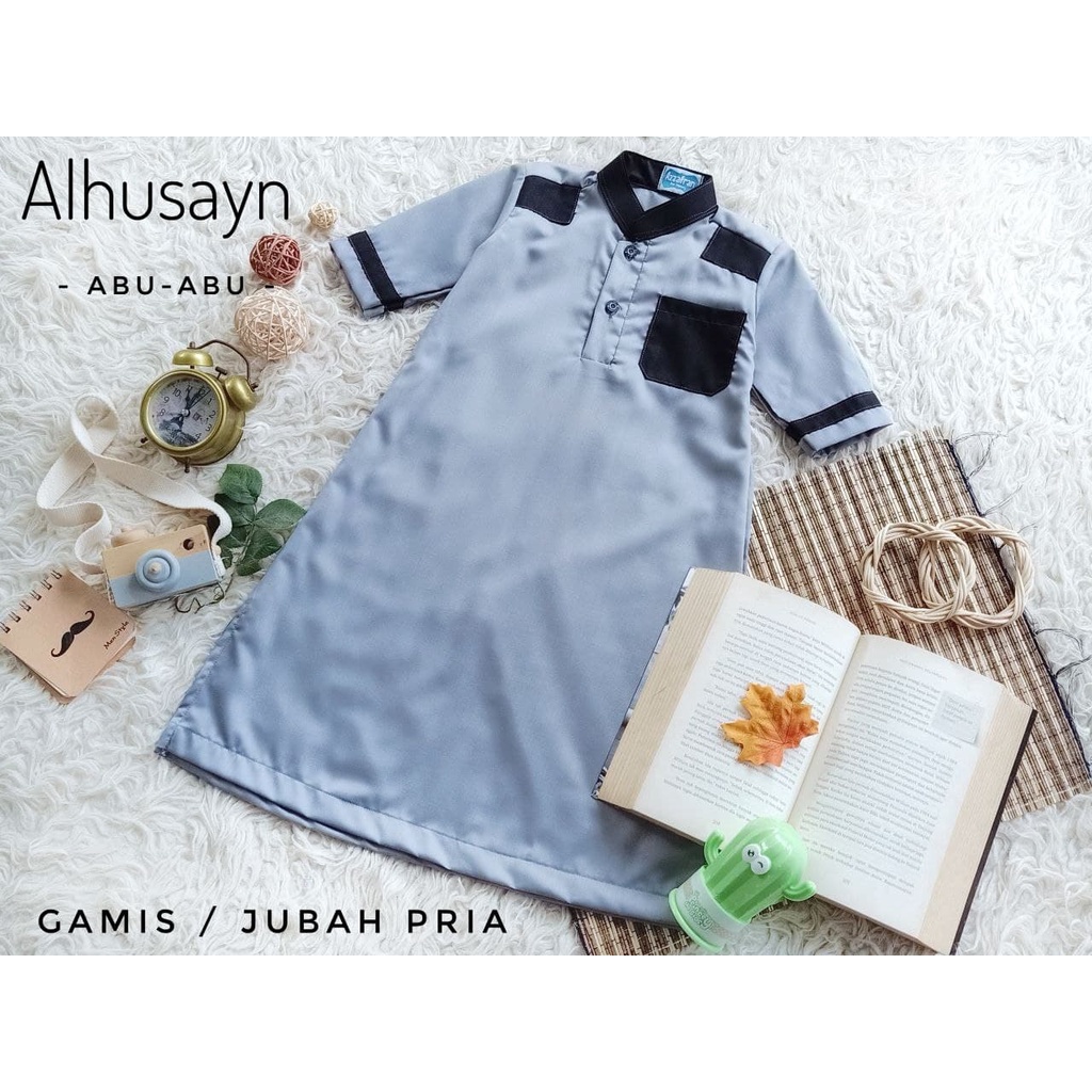 Jubah gamis laki-laki untuk anak sampai dewasa Model Alhusayn