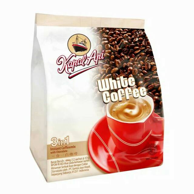 

Kopi Kapal Api White Coffee Bag ( isi 12 sachet @ 37 gram)