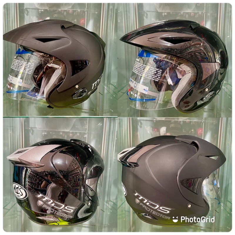 MDS PROTECTOR R SOLID BLACK-MDS PROTECTOR-HELM MDS