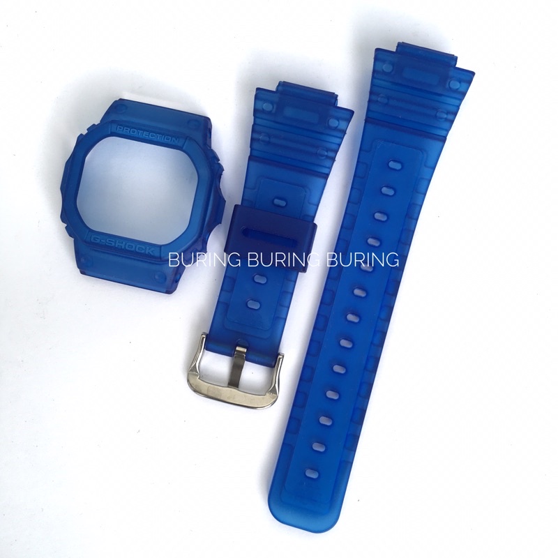 STRAP BEZEL CASIO GSHOCK DW 5600 JELLY DW 5030 GWX GRX GB 5600 GW 5000 MADONNA BLUE