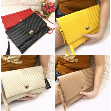 Hand Bag Wanita SALE WANITA chevron handbag wanita CHEVRON YSL BATAM Premium Wallet Kekinian Terbaru
