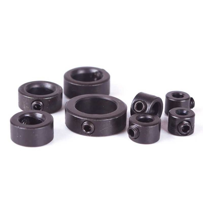 Collar Ring Set Mur Woodworking Drill Locator Stop 3mm-16mm 8 Pcs - Hitam