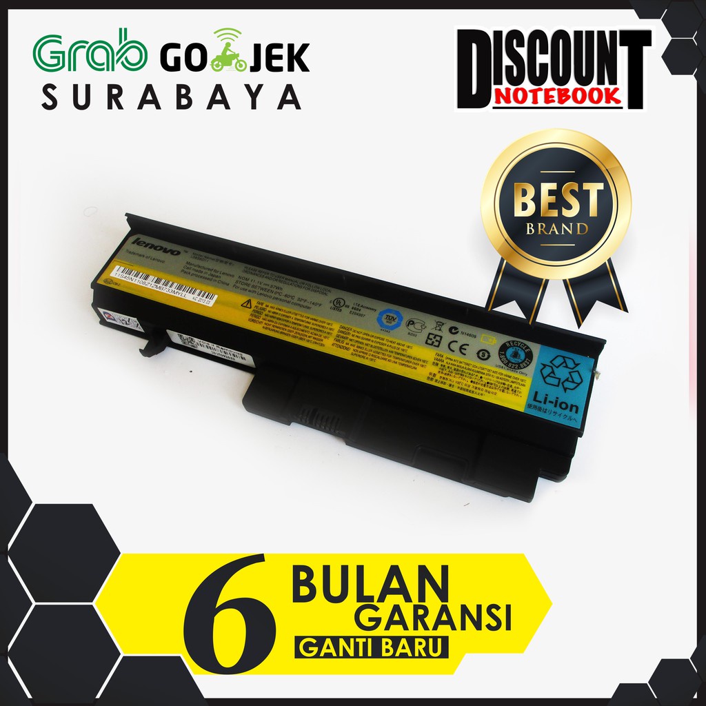 BATTERY LAPTOP LENOVO 3000 Y330 (L08S6D11) (6 CELL)