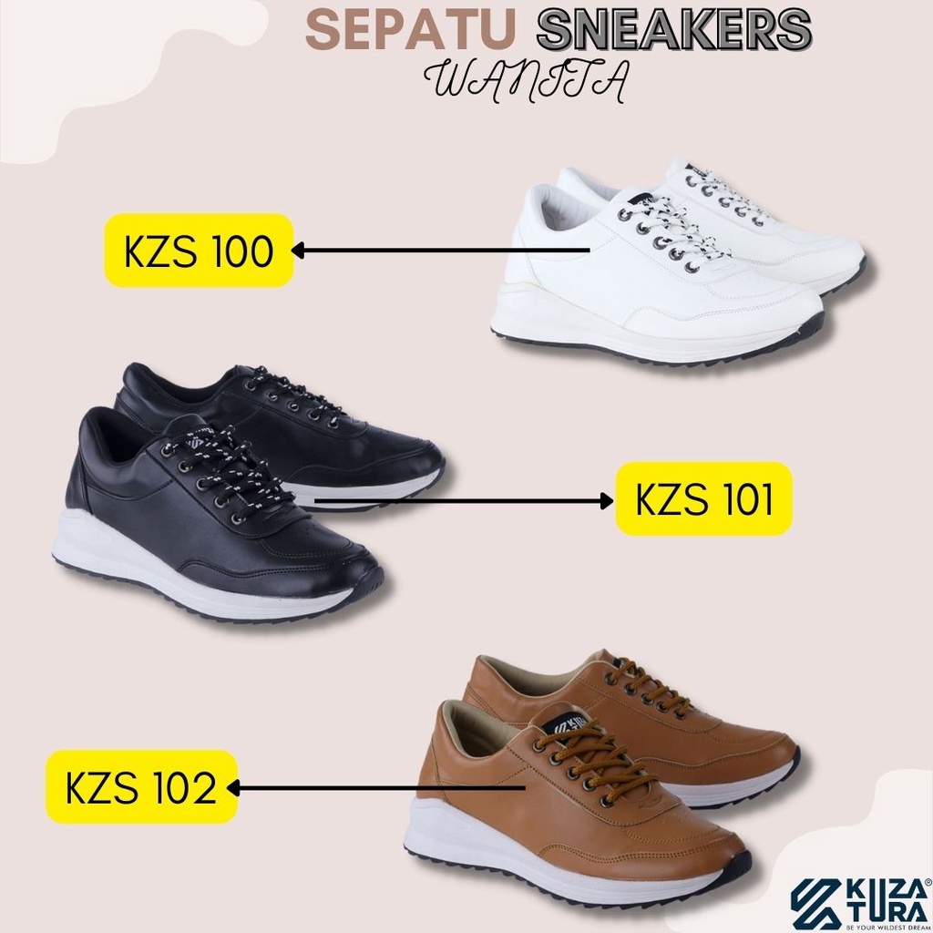 sepatu sneakers wanita / sepatu casual wanita / sepatu sneaker cewek murah KZS100