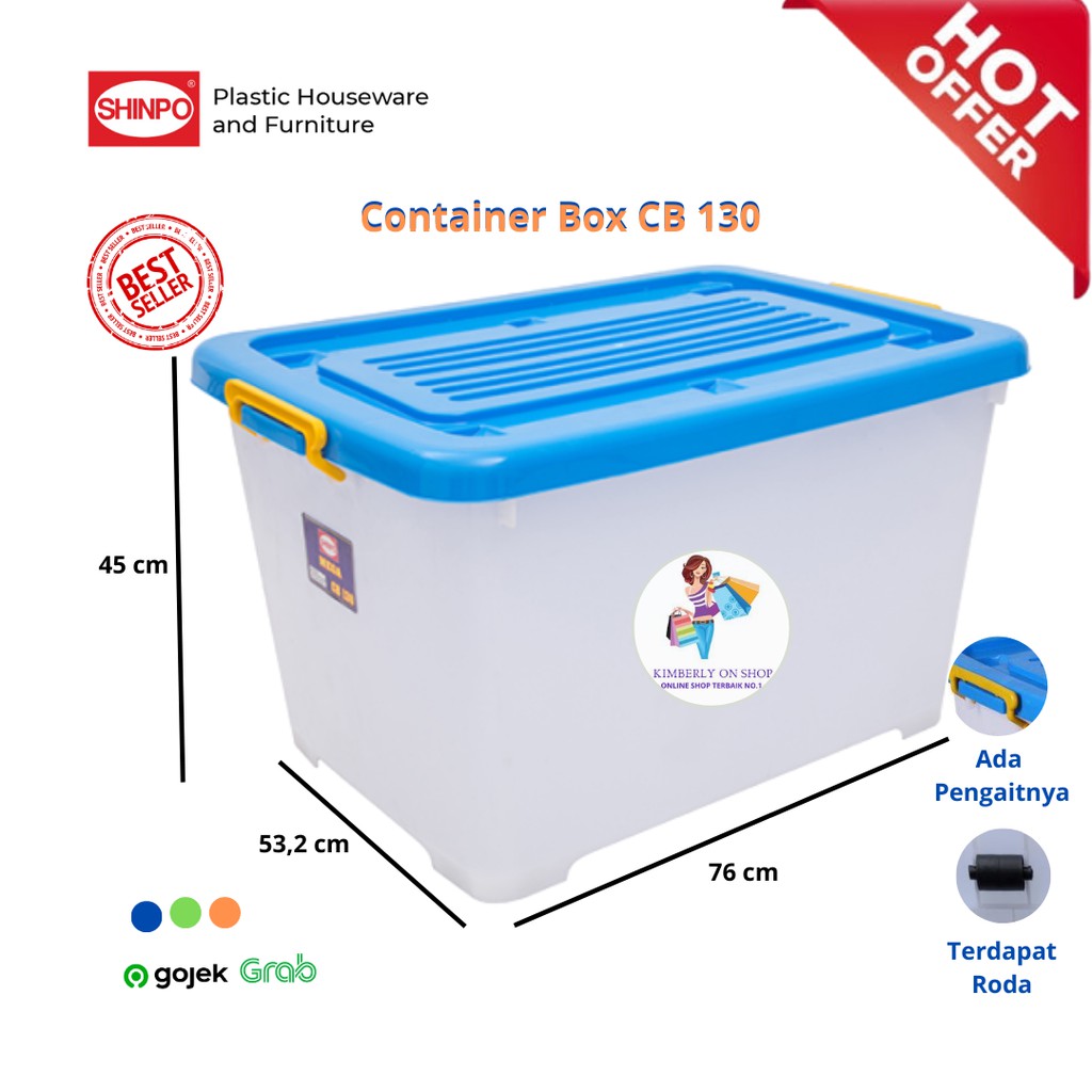 Box plastik menyimpan serbaguna container box Shinpo Mega CB 130