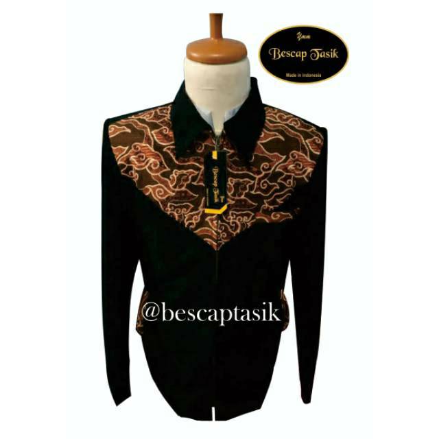 Jasket Kombinasi Batik Mega Mendung