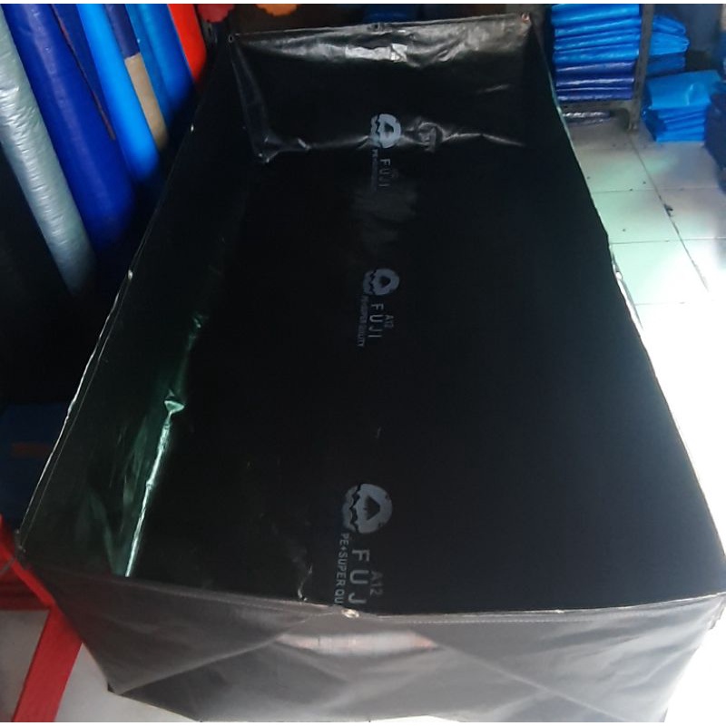 terpal kolam ikan 200x100x50 A12 KOREA hitamhitam