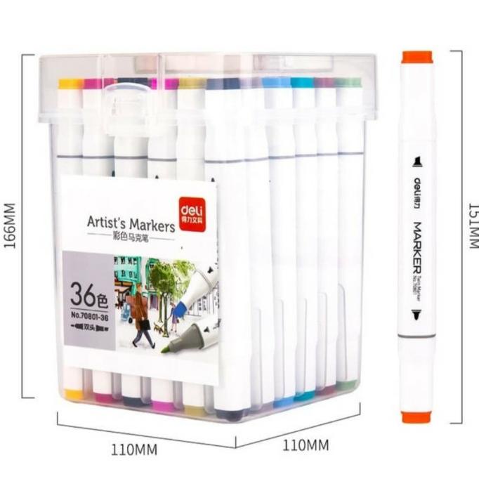

Deli Artist's Markers Dual Head Set 36