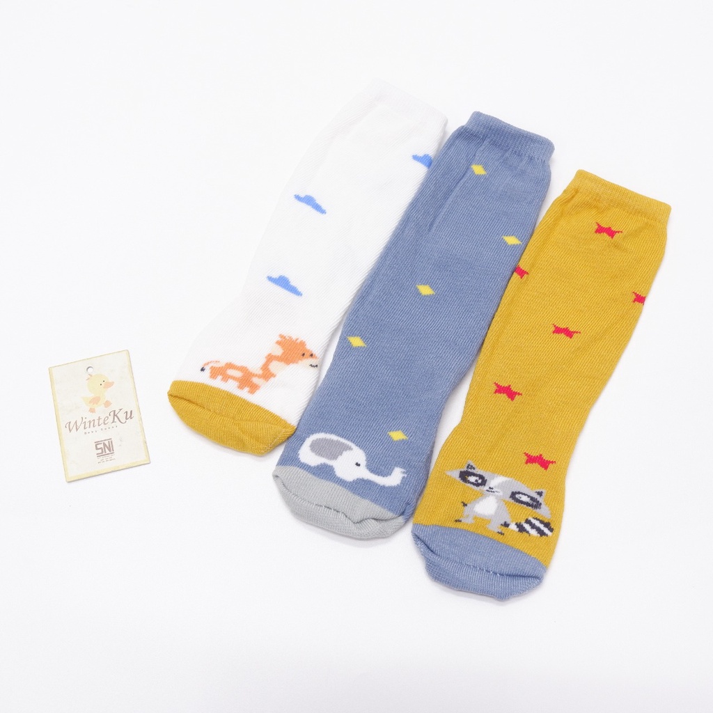 Winteku Long Socks Baby 3 month - Kaos Kaki Panjang Baby 3 bulan